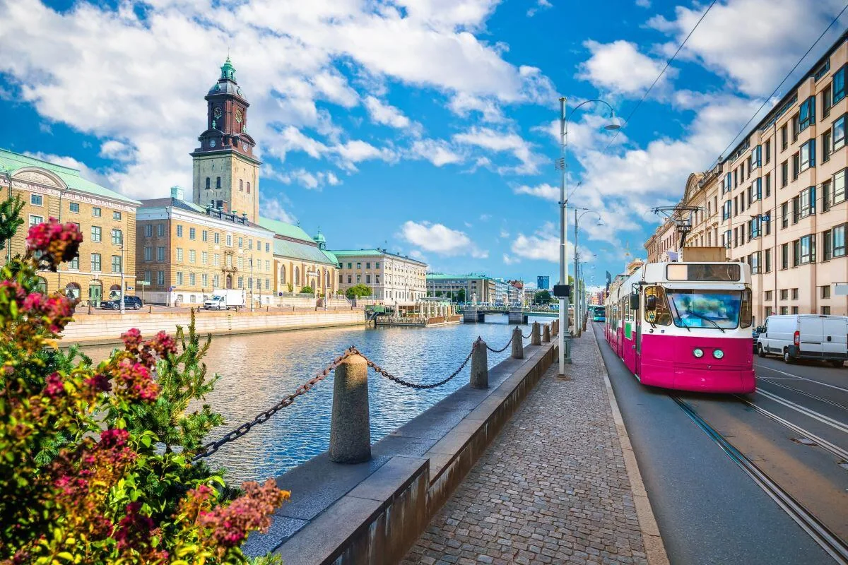 Gothenburg Uferpromenade und Stadtbild an der Westküste Schwedens