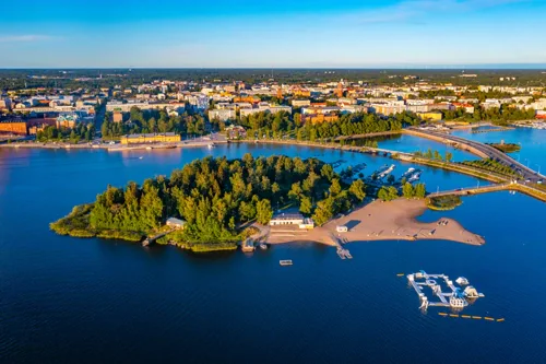 Vaasa Stadt, Uferpromenade und Kvarken Landschaft in Westfinnland