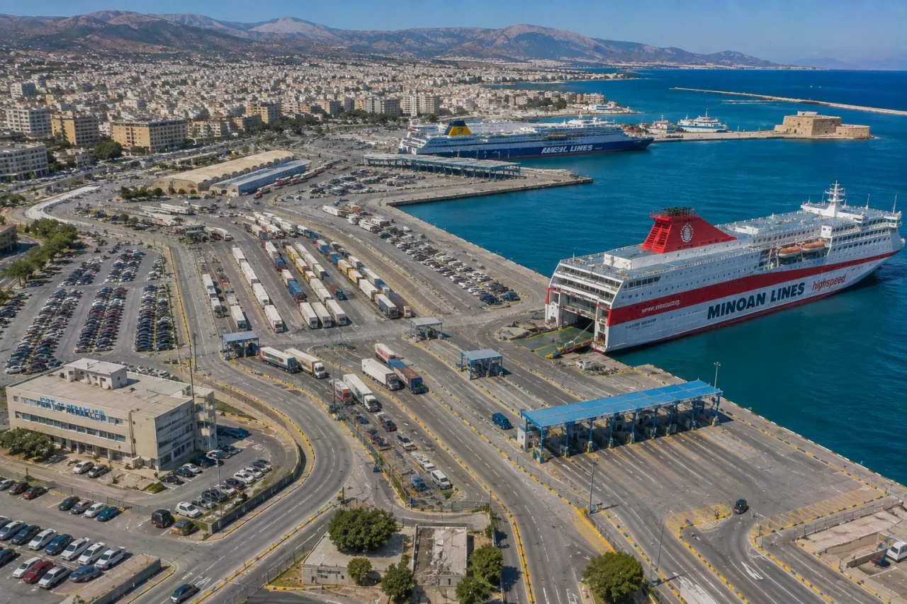 Heraklion Passagierfährhafen auf Kreta, Griechenland