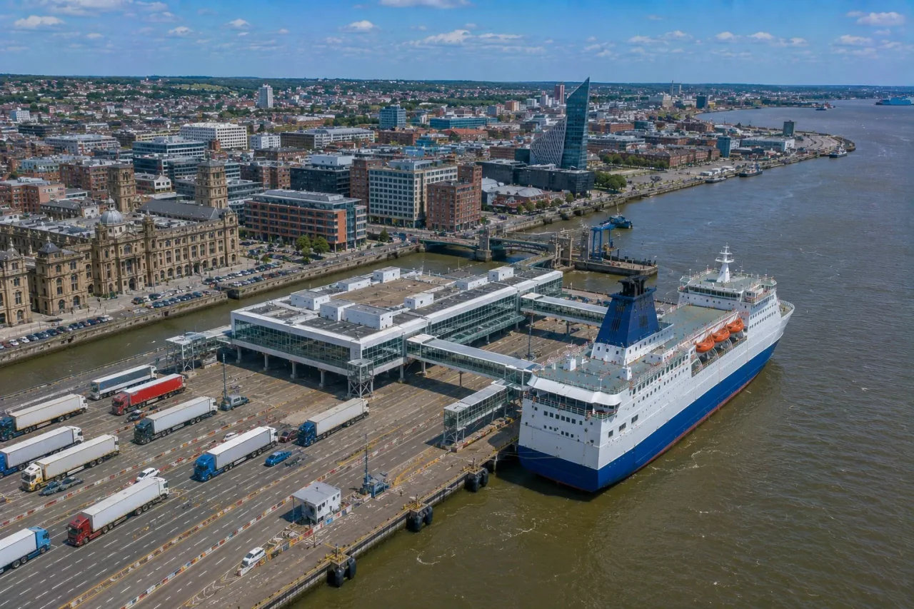 P&O Ferries Passagierterminal am King George Dock in Hull